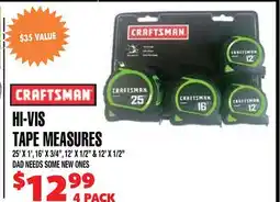 Len's Mill Stores CRAFTSMAN HI-VIS TAPE MEASURES offer