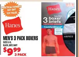 Len's Mill Stores HANES MEN'S 3 PACK BOXERS offer