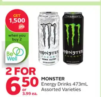 Rexall MONSTER Energy Drinks offer
