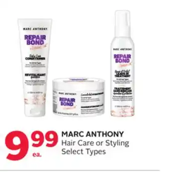 Rexall MARC ANTHONY Hair Care or Styling offer