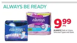 Rexall ALWAYS Pads or Liners offer