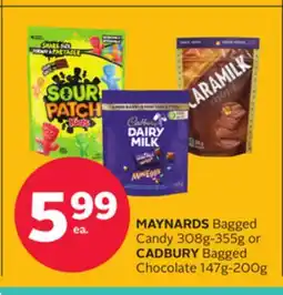 Rexall MAYNARDS Bagged Candy 308g-355g or CADBURY Bagged Chocolate 147g-200g offer