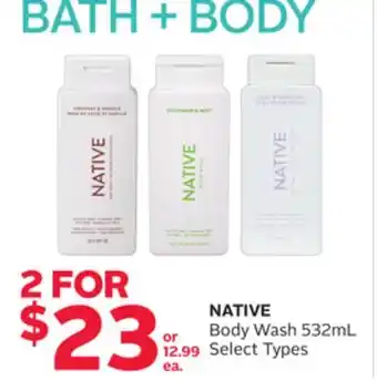 Rexall NATIVE Body Wash offer
