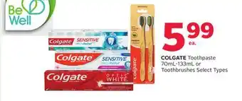 Rexall COLGATE Toothpaste 70mL-133mL or Toothbrushes offer