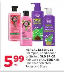 Rexall HERBAL ESSENCES Shampoo, Conditioner or Styling, OLD SPICE Hair Care or AUSSIE Kids Hair Care offer