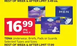 Rexall TENA Underwear, Briefs, Pads or Guards offer