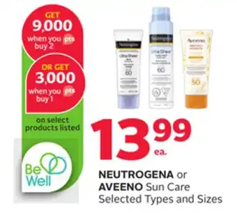 Rexall NEUTROGENA or AVEENO Sun Care offer
