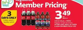 Rexall COCA-COLA or PEPSI Regular or Diet offer