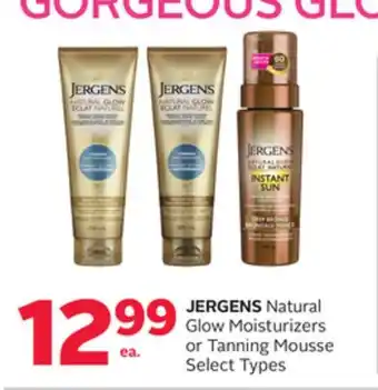 Rexall JERGENS Natural Glow Moisturizers or Tanning Mousse offer