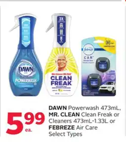 Rexall DAWN Powerwash 473mL, MR. CLEAN Clean Freak or Cleaners 473mL-1.33L or FEBREZE Air Care offer