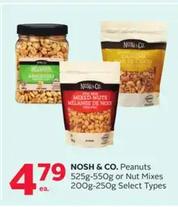 Rexall NOSH & CO. Peanuts 525g-550g or Nut Mixes 200g-250g offer