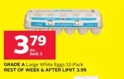 Rexall GRADE A Large White Eggs offer