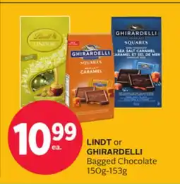 Rexall LINDT or GHIRARDELLI Bagged Chocolate offer