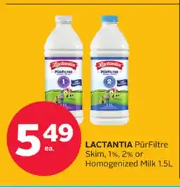 Rexall LACTANTIA PūrFiltre Skim, 1%, 2% or Homogenized Milk offer
