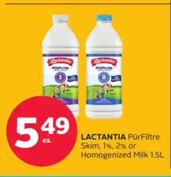 Rexall LACTANTIA PūrFiltre Skim, 1%, 2% or Homogenized Milk offer