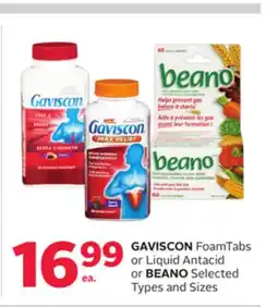 Rexall GAVISCON FoamTabs or Liquid Antacid or BEANO offer