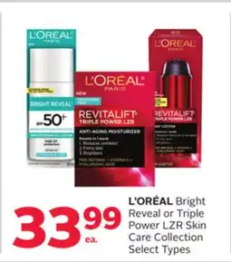 Rexall L'ORÉAL Bright Reveal or Triple Power LZR Skin Care Collection offer