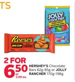 Rexall HERSHEY'S Chocolate Bars 62g-85g or JOLLY RANCHER 170g-198g offer