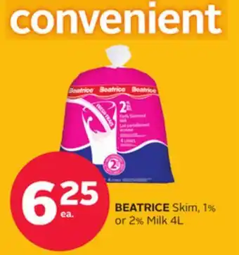 Rexall BEATRICE Skim, 1% or 2% Milk offer