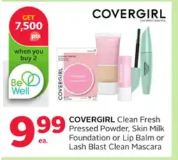 Rexall COVERGIRL Clean Fresh Pressed Powder, Skin Milk Foundation or Lip Balm or Lash Blast Clean Mascara offer