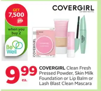Rexall COVERGIRL Clean Fresh Pressed Powder, Skin Milk Foundation or Lip Balm or Lash Blast Clean Mascara offer