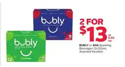 Rexall BUBLY or AHA Sparkling Beverages offer