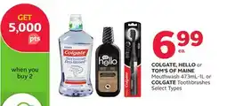 Rexall COLGATE, HELLO or TOM'S OF MAINE Mouthwash 473mL-1L or COLGATE Toothbrushes offer