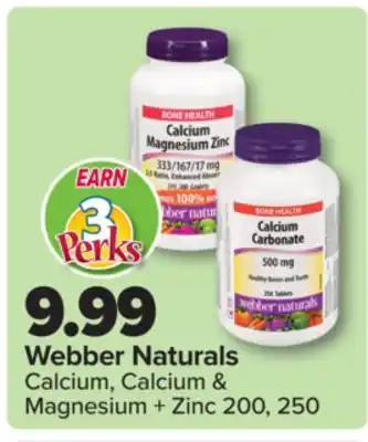 PharmaChoice Webber Naturals Calcium, Calcium & Magnesium + Zinc offer