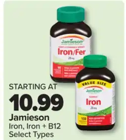 PharmaChoice Jamieson Iron, Iron + B12 offer