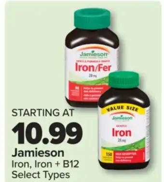 PharmaChoice Jamieson Iron, Iron + B12 offer