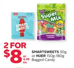 Rexall SMARTSWEETS 50g or HUER 150g-180g Bagged Candy offer