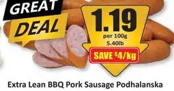 Starsky Extra Lean BBQ Pork Sausage offer