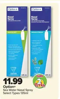 PharmaChoice Option+ Sea Water Nasal Spray offer