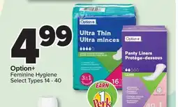 PharmaChoice Option+ Feminine Hygiene offer