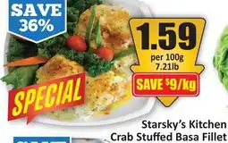 Starsky Starsky's Kitchen Crab Stuffed Basa Fillet offer