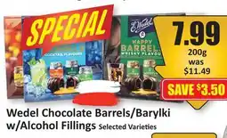 Starsky Wedel Chocolate Barrels/Barylki w/Alcohol Fillings offer