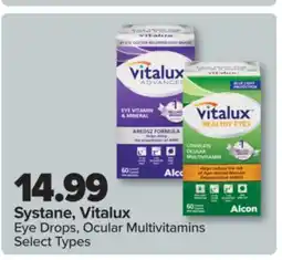 PharmaChoice Systane, Vitalux Eye Drops, Ocular Multivitamins offer