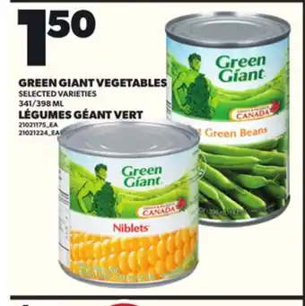 Independent City Market GREEN GIANT VEGETABLES, 341/398 ML offer