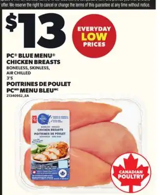 Independent City Market PC BLUE MENU CHICKEN BREASTS, 3'S offer