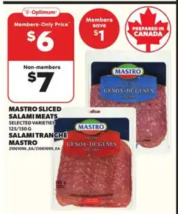 Independent City Market MASTRO SLICED SALAMI MEATS, 125/150 G offer