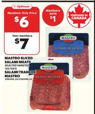 Independent City Market MASTRO SLICED SALAMI MEATS, 125/150 G offer