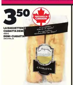 Independent City Market LA BAGUETTERIE CIABATTA DEMI, 450 G offer