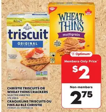 Independent City Market CHRISTIE TRISCUITS OR WHEAT THINS CRACKERS, 175-200 G offer