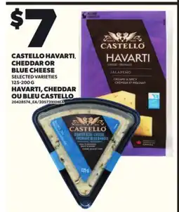 Independent City Market CASTELLO HAVARTI, CHEDDAR OR BLUE CHEESE, 125-200 G offer