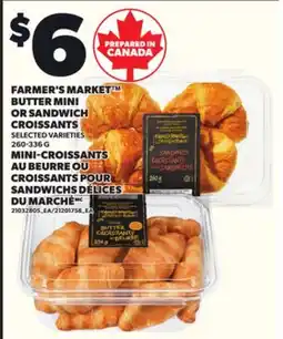 Independent City Market FARMER'S MARKET BUTTER MINI OR SANDWICH CROISSANTS, 260-336 G offer