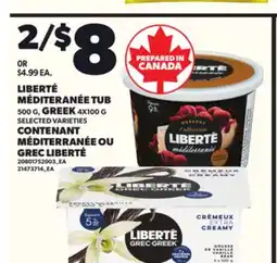 Independent City Market CONTENANT MÉDITERRANÉE, 500 G OU GREC LIBERTÉ, 4X100 G offer