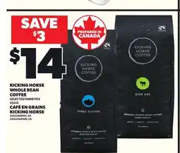 Independent City Market CAFÉ EN GRAINS KICKING HORSE, 454 G offer