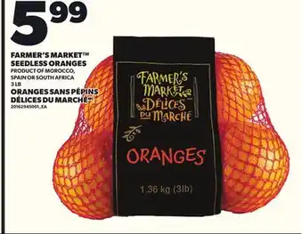 Independent City Market FARMER'S MARKET SEEDLESS ORANGES, 3 LB offer