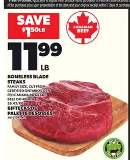 Independent City Market BONELESS BLADE STEAKS offer