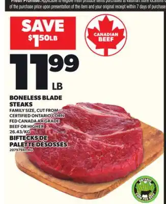 Independent City Market BONELESS BLADE STEAKS offer